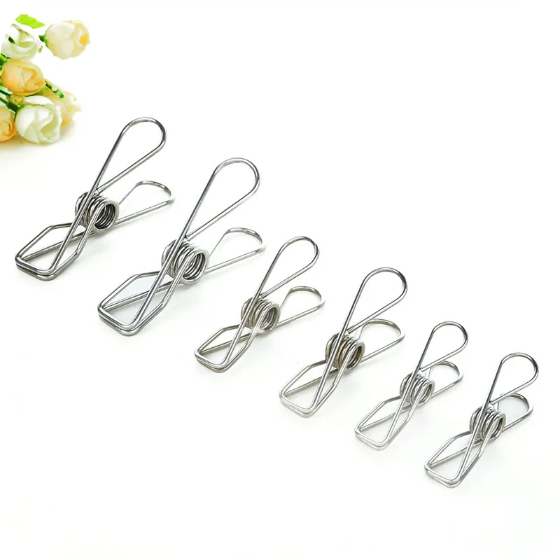 Оптовые заводские гальванические цветные морские прищепки из ткани для дома 316 нержавеющей стали