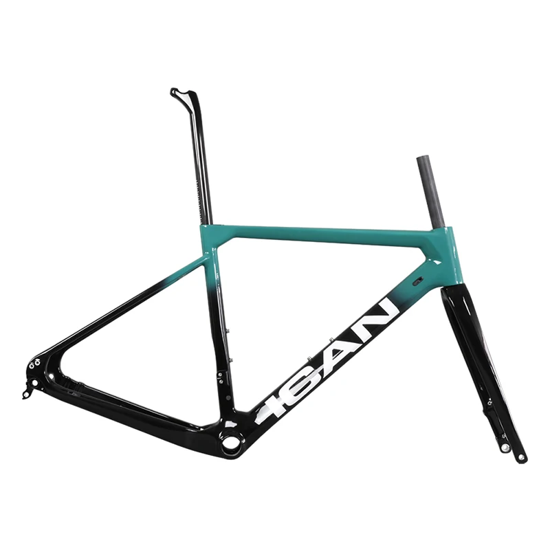 ICAN Full carbon Monoooque Frame Cyclocross Bike Disc Frame With Flat Mount 27.2*300mm Seatpost