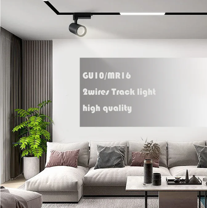 Traditional track light  white/black Aluminum gu10 Track light efficient track light