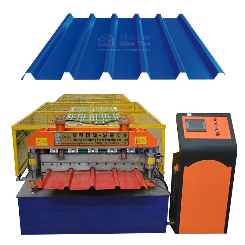 Liming Steel Tile Making Machinery Sheet Metal Roof Tile Panel Cold Roll Forming Machine