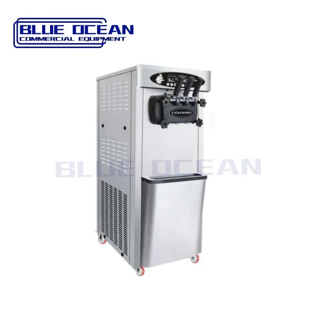 frozen fruit ice cream maker stainless steel 3 flavor soft ice cream machine