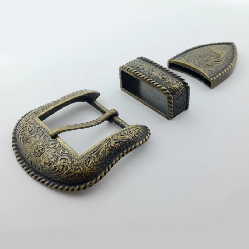Vintage Western Belt Buckles Factory 3 Piece Buckle Sets