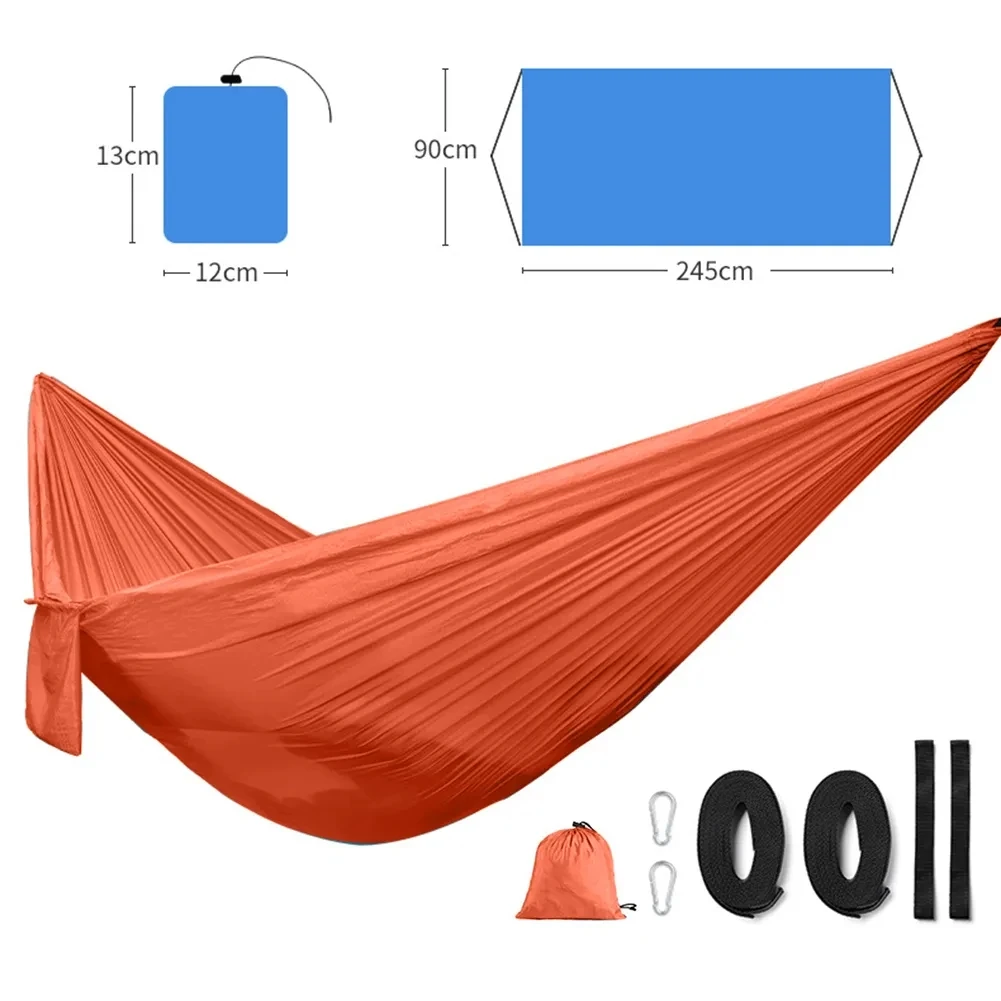 Garden Backyard Furniture Hanging Single Hammock Hangmat Ultralight Outdoor Nylon Hammock Sleep Camping  Swing Tree Bed Chair