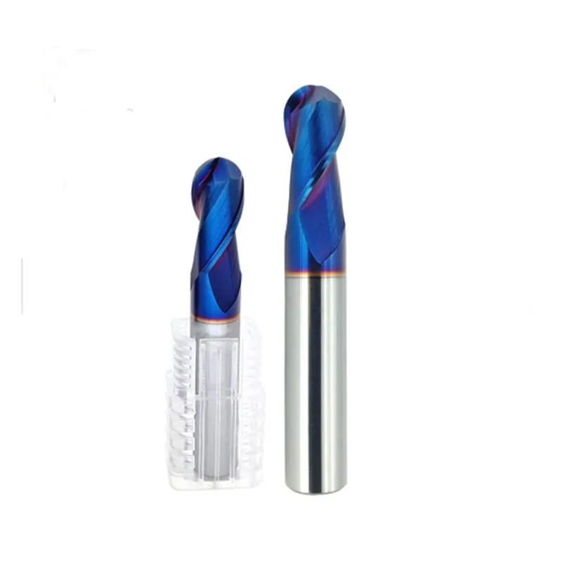 TNTCUT Ball Nose End Mill HRC65 R3.0-6.0 2 Flute Tungsten Carbide Cutter 6mm 8mm 10mm Router Bit Cnc Machine Milling Tool