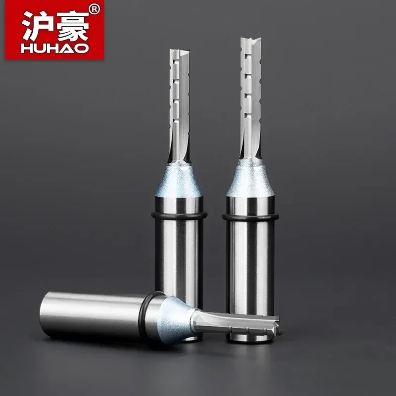 HUHAO TCT Straight Router Bit CNC Arden TCT 3 Flute Straight Milling Cutter Router Bits For Wood Slotting Woodworking 6949