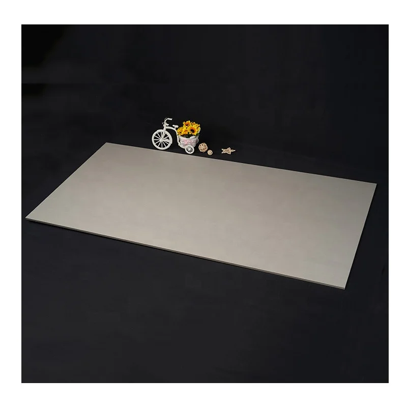 1500x750 Pure Grey Color Micro Cement Porcelain Glazed Wabi Sabi Matte Gray Ceramic Tile