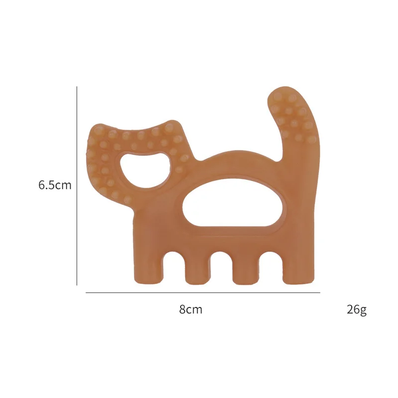 Custom Soft Animal Chewable BPA Free Food Grade Silicone Baby Teether for Kids