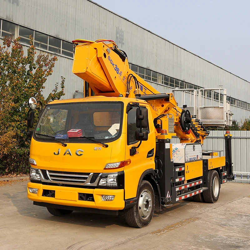 JIUBANG GKS36 bucket truck boom lift Truck Mounted Aerial Working Platform for sale