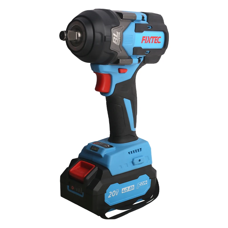FIXTEC Heavy Duty 400/600/750 Nm Torque Impact Wrench 20V Cordless 1/2 inch Battery Impact Wrench