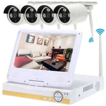 10inch LCD nvr CCTV wireless surveillance system waterproof camera alarm system with lcd camera de surveillance wifi exterieur