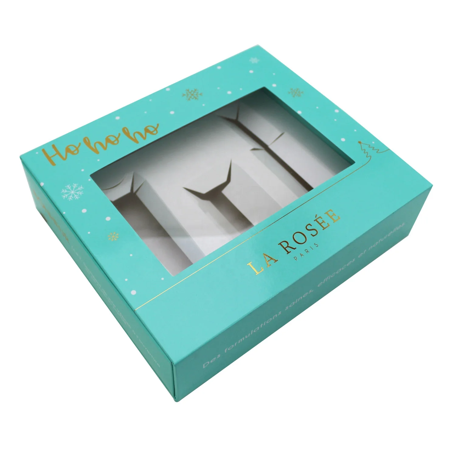 Custom Design Luxury Printing Paper Packaging Sample Beauty Clear display window gift box for Cosmetics