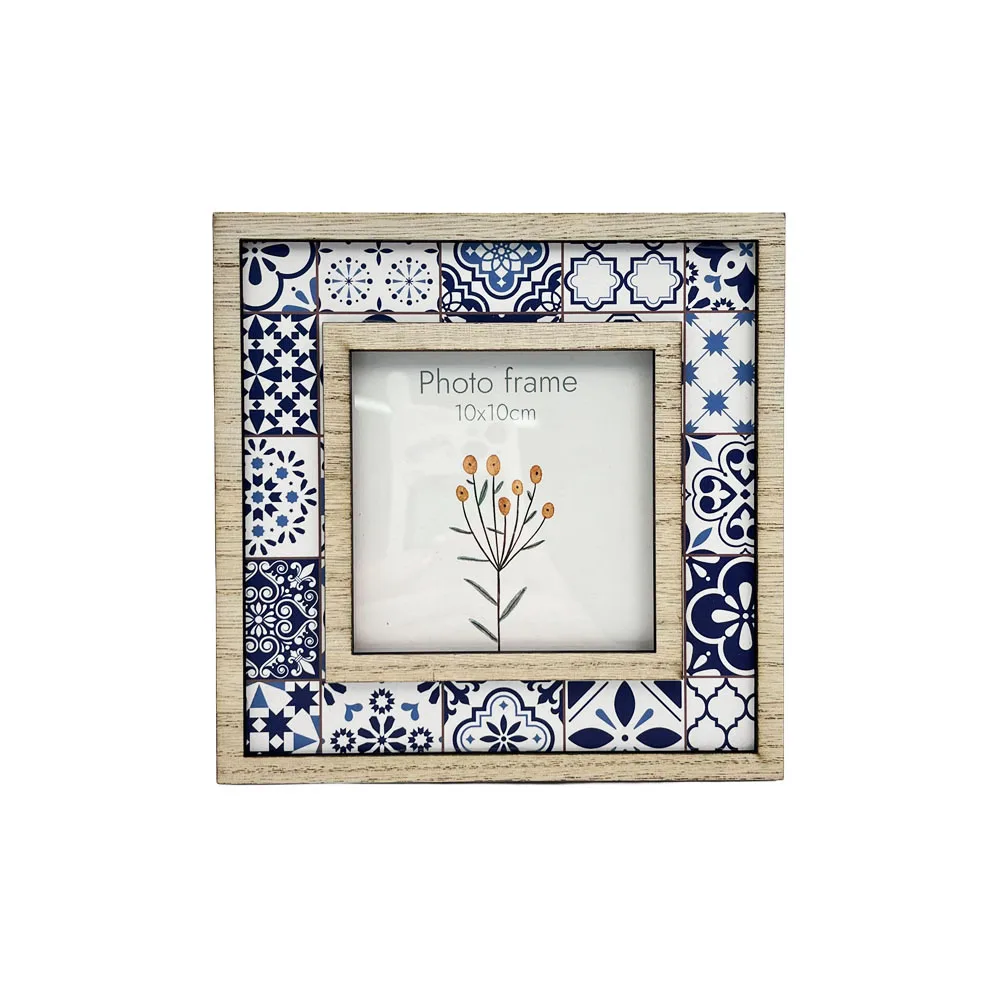 Wholesale Customized 4*4 MDF Wood Color Design Photo Picture Frame for Gift Tabletop Home Decorative Office Bedroom