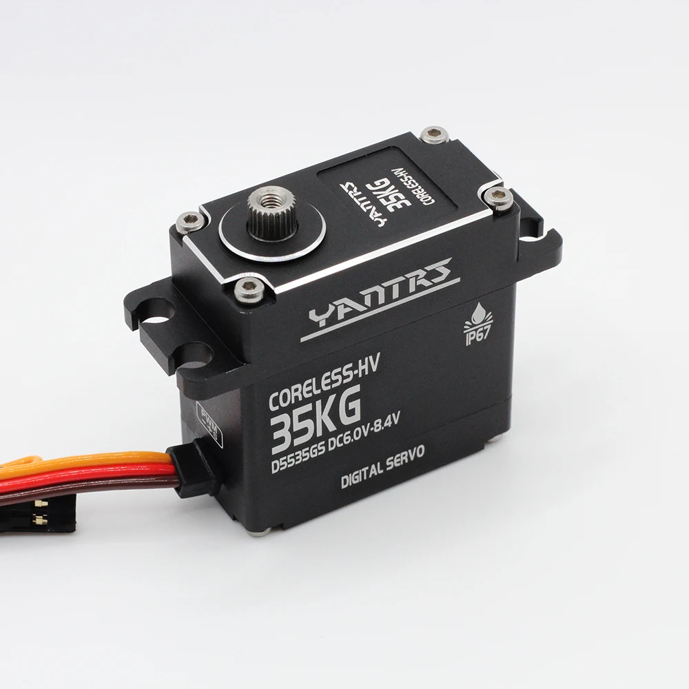 Водонепроницаемый сервопривод D35MG 35 кг 180 градусов Алюминиевый Корпус Цифровая металлическая Шестерня HV без сердечника для радиоуправляемого автомобиля грузовика гусеничного