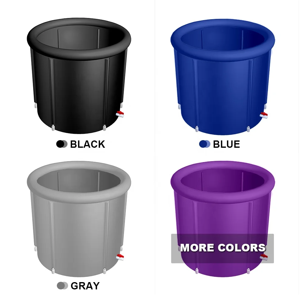 Free Standing Adults Bathtubs Inflattable Ice Tub Bath Barrel Black