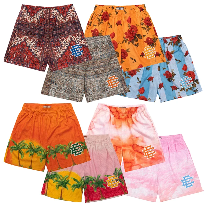 Оптовая продажа, Эрик Эмануэль, сетчатые шорты, дышащие модные спортивные брюки, летние пляжные базовые шорты EE