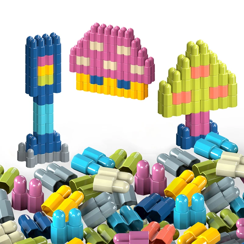 Hot Selling 80PCS Educational Plastic Mini Bricks Building Blocks Toys Kids