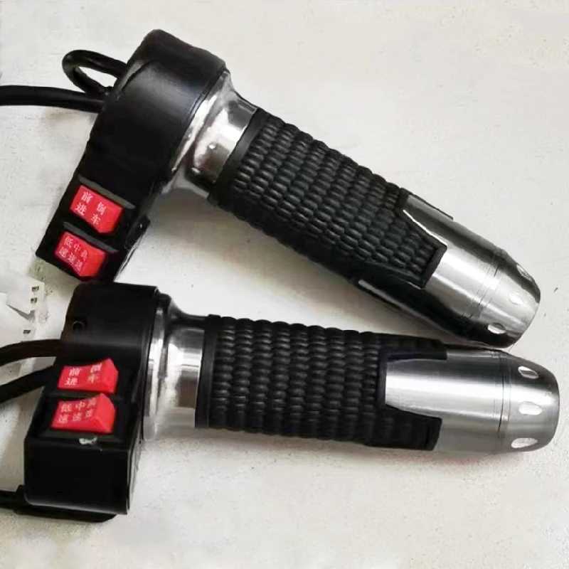 cheap 3 Gears Speed Switch e bike parts electric bicycle parts twist throttle handle for scooter tricycle