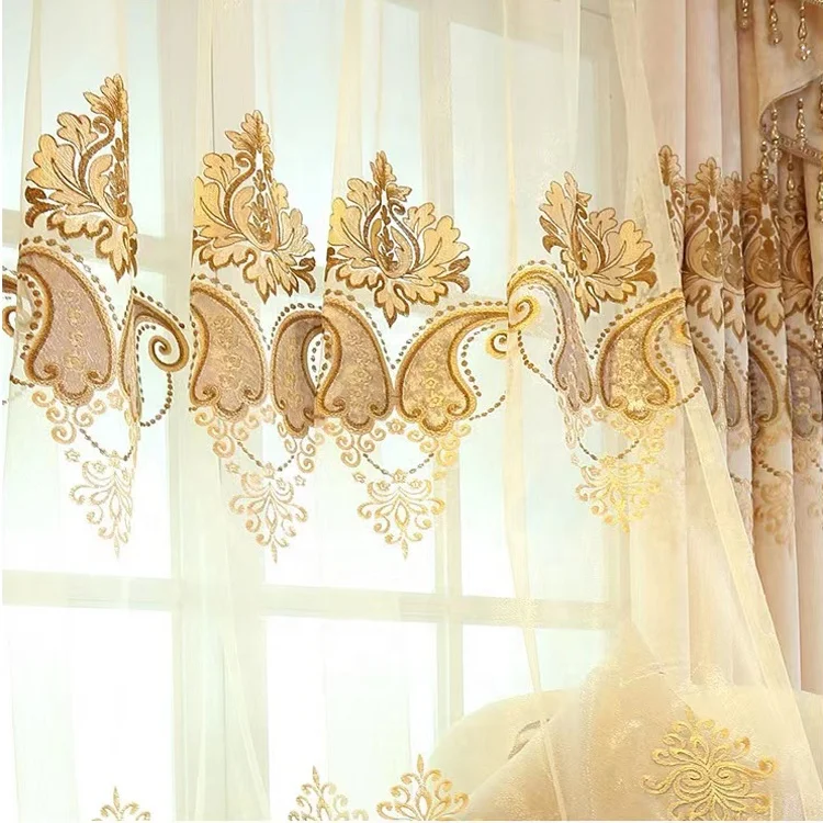 Hot Sale Beige Rideaux Salon Blackout Drapes For Wedding Decoration Curtains For The Living Room
