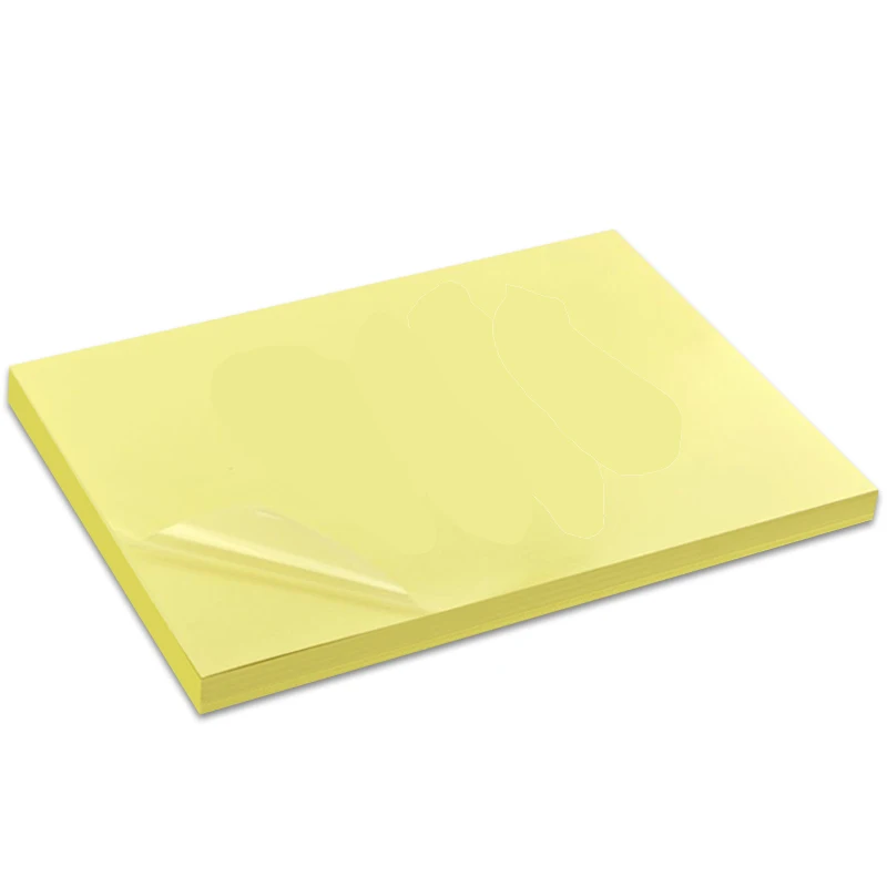 Manufacture Transparent Printing Paper Colorful Adhesive Blank White Glossy Inkjet Pvc Vinyl Paper A4 Sticker Label