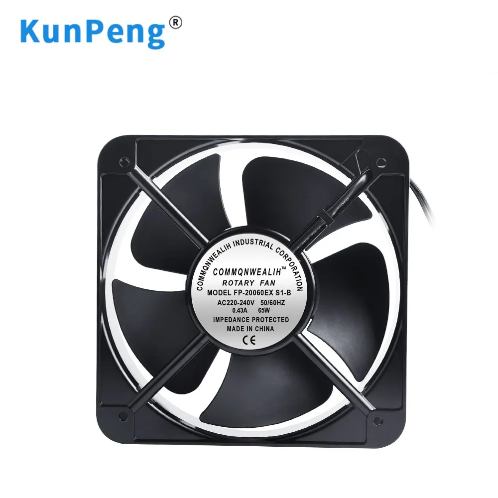PWM Axial Fan 0.45A 350CFM 230V 380V 20CM 200x200x60mm 200mm 8 inch 20060 AC Fan Brushless Cooling Fan