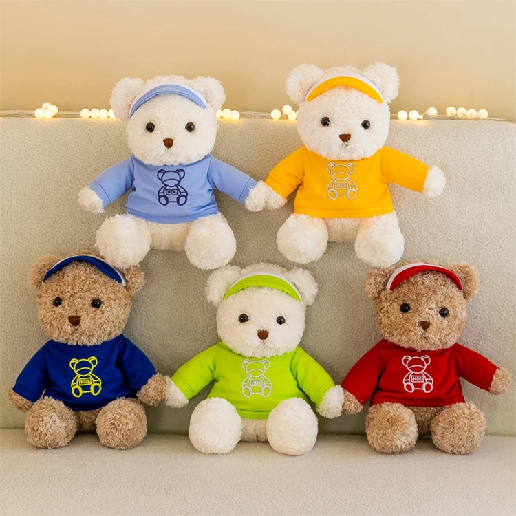 Beautiful cute golf teddy bear plush toy cartoon doll