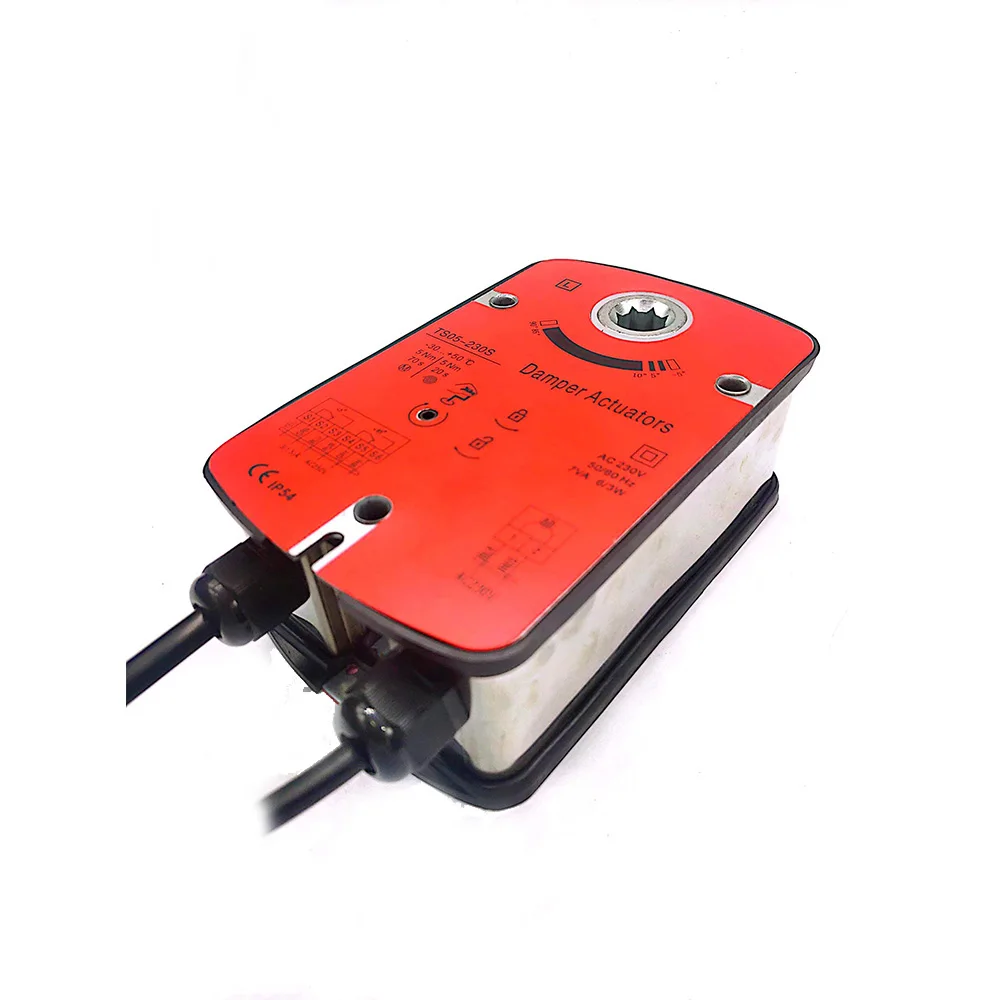 Manufacturer 230 Voltage HVAC System Damper Control  5Nm Circle Coupling Spring Return Damper Actuator For Air Conditioning