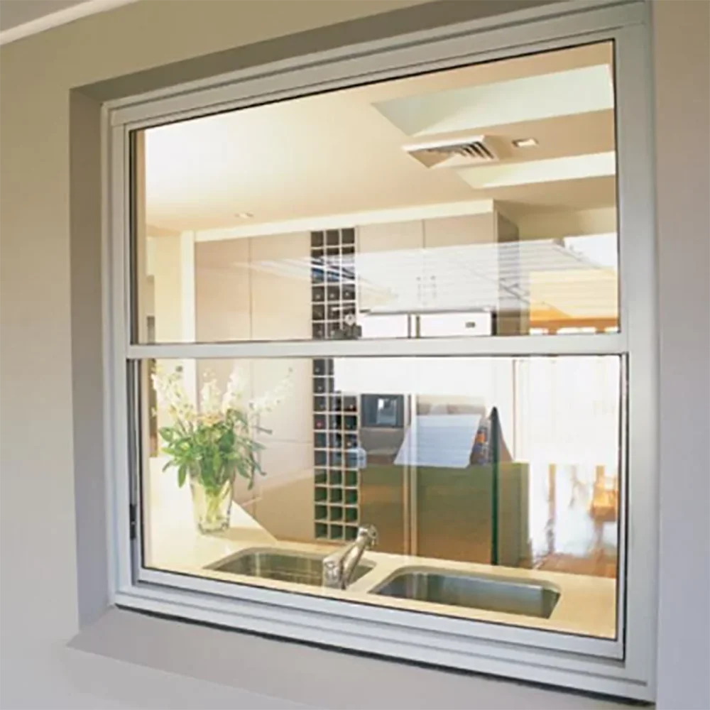 Factory American Sash Window Vertical Sliding Glass Windows Double Hung Window