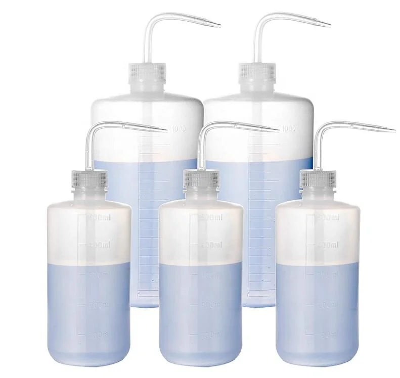 Watering Can 5 Pack Squirt Bottle Plastic Safety Wash Bottle Squeeze Bottle for Plant Flower Succulent Watering 1000ML / 500ML