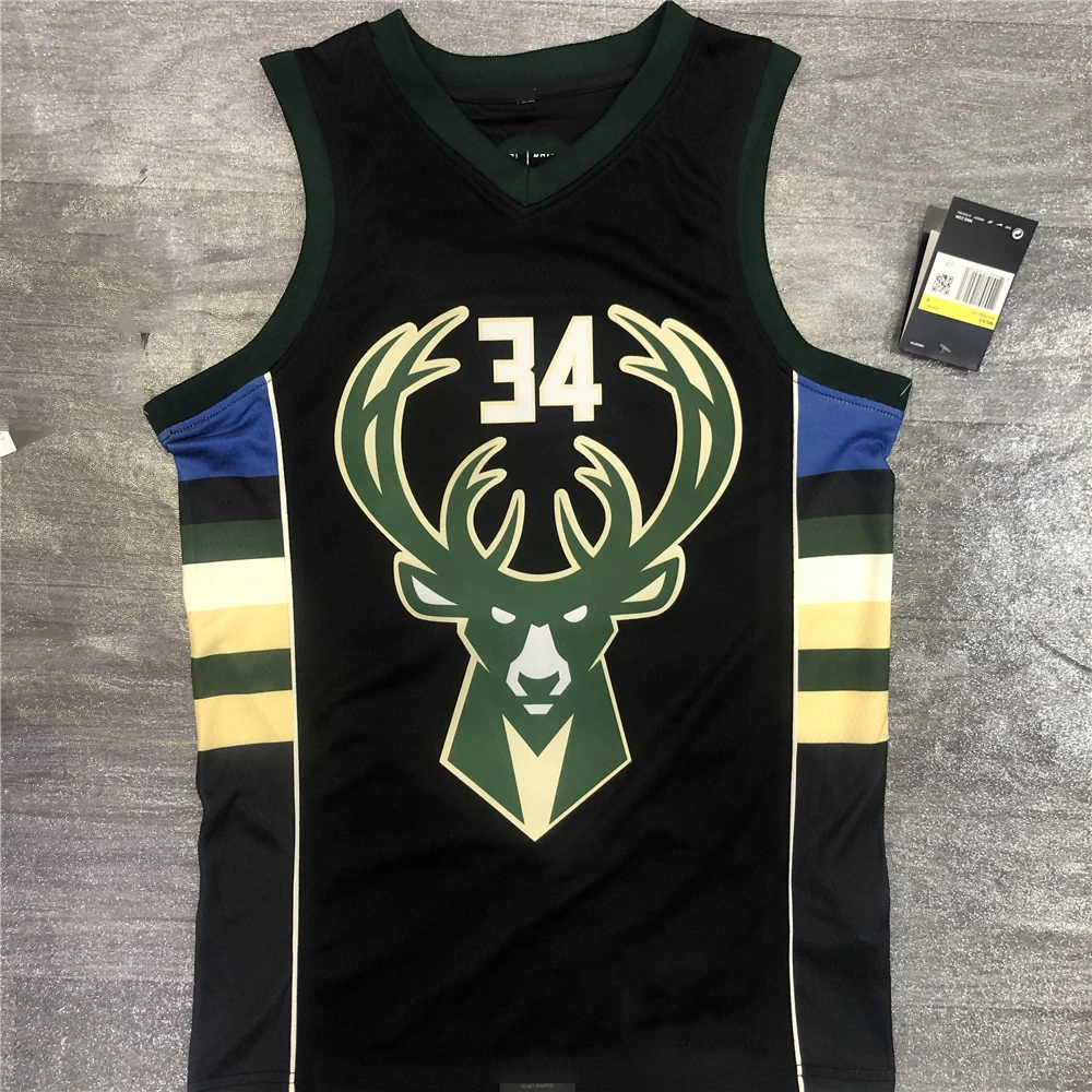 
2021 Best Quality The bucks Basketball Uniforms Antetokounmpo #34 # 21 # 22 Hot Press Jerseys Running Singlets 