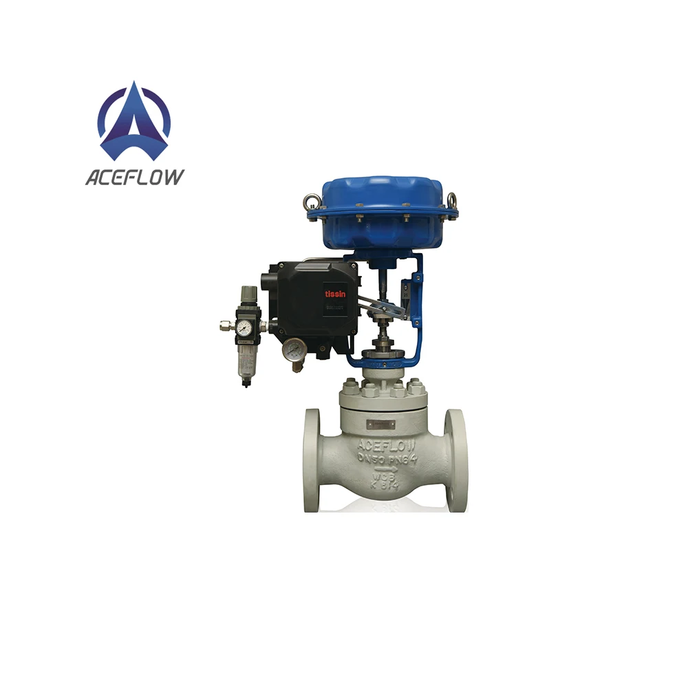 High temperature steam gas liquid graphite packing 304 STL socket weld customized pneumatic control globe valve