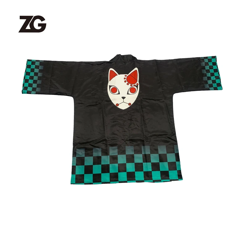 Халат на заказ кимоно с сублимационной печатью популярный кардиган пальто Happi юката мультяшным рисунком