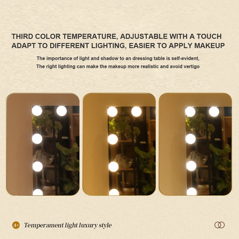 Custom Modern Designer Adults Bedroom White Wooden Makeup Mirrored Console Dressing Table With Mirror