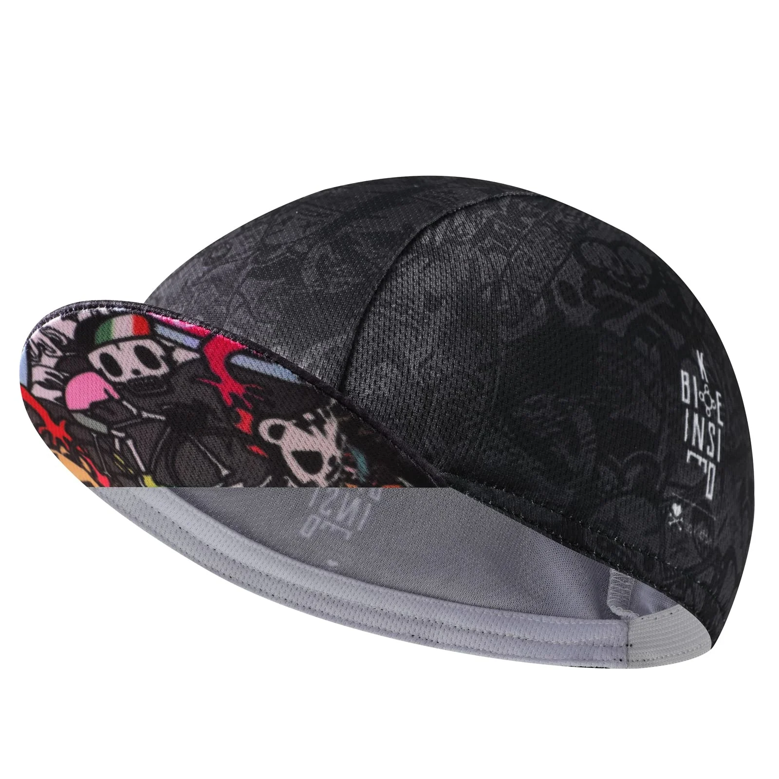Wholesale Polyester Quick Drying Sublimation Digital Printing Eyelet Mesh Bike Hat Custom Elastic Fitted Sport Cycling Cap