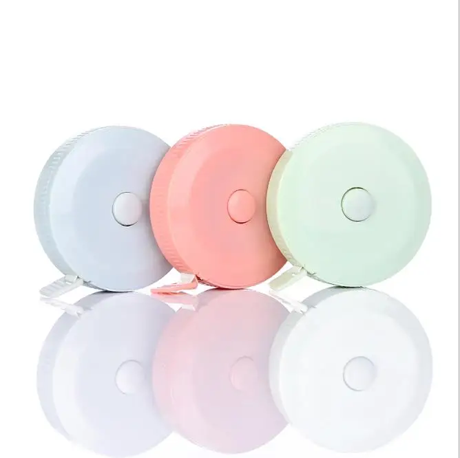 Round Mini Tape Measure 1.5 Meter 150cm Retractable Measuring Tape 60 Inch Sewing Tailor Tape Measure