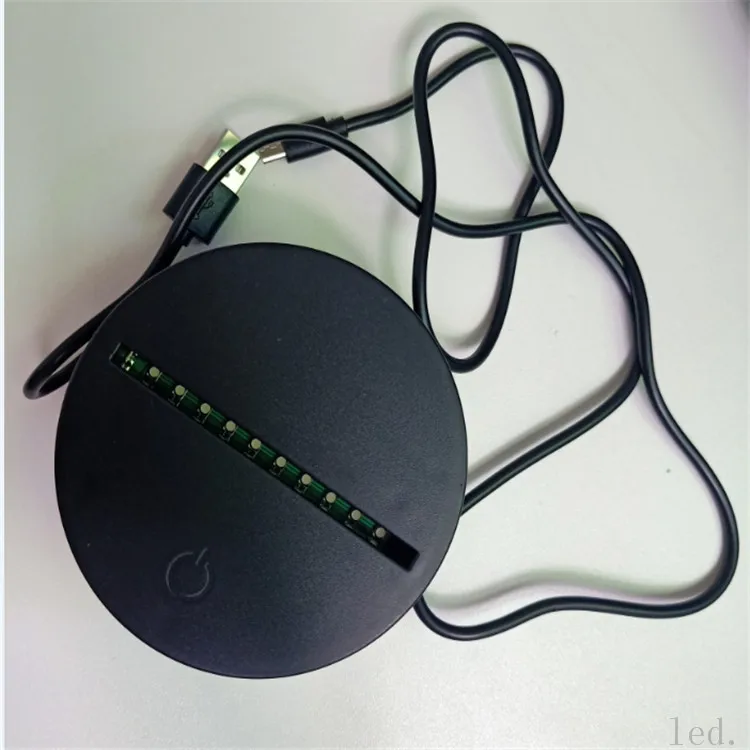 Настраиваемое Изображение Современная пластиковая основа 3D акриловая Иллюзия Светодиодная настольная Ночная лампа с сенсорным