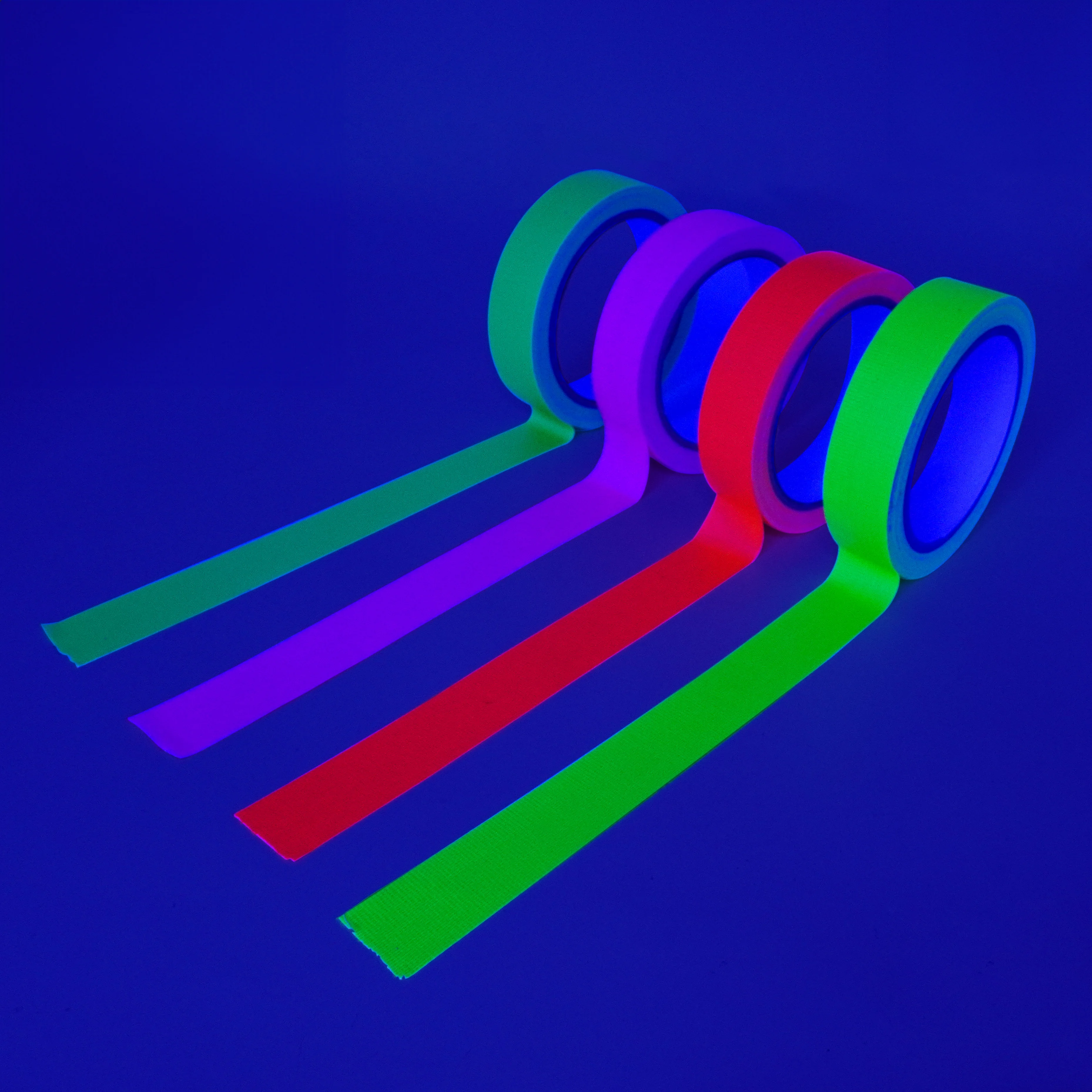 Fluorescent Film Stage Props Performance UV Cotton Tape High-gloss Luminous Neon Tape