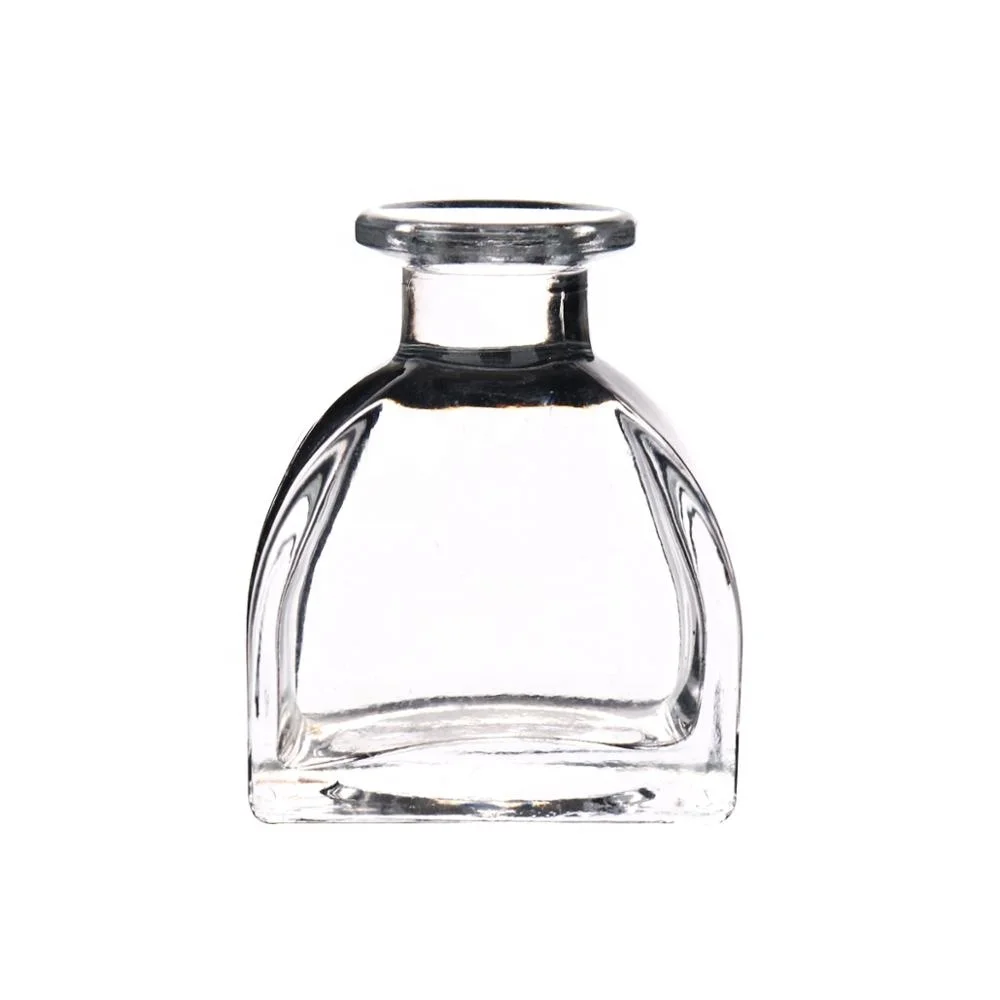 Unique transparent 50ml 100ml 150ml 250ml reed diffuser empty glass bottle aroma diffuser bottles with cap