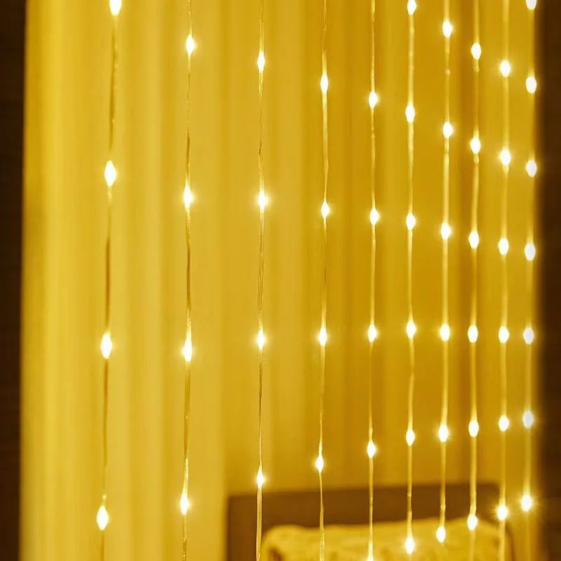 304 LEDs Window Curtain Fairy Led Lights for Bedroom Wall Wedding Decorate String Lights