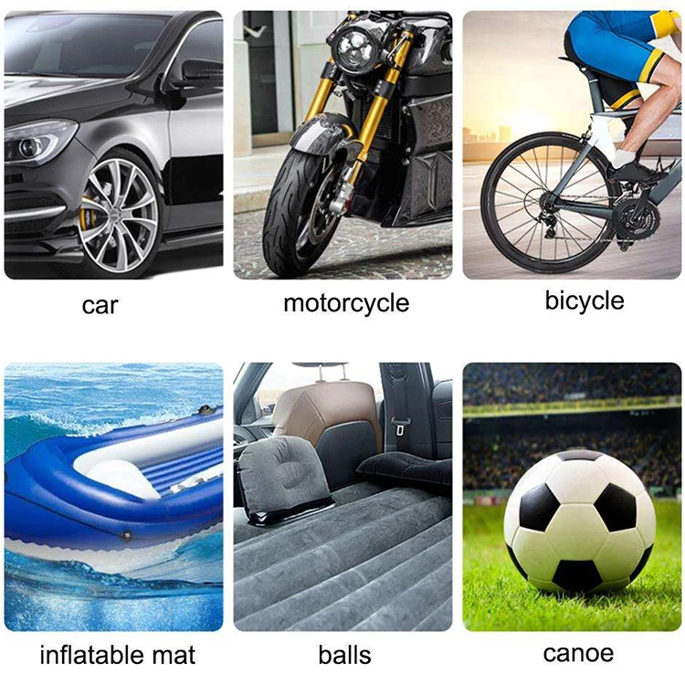 12 V Tire Inflator Pump Automatic Stop Tire Inflator Gauge Preset Car Tyre Pump Air Compressor for Car Bike Motorcycles