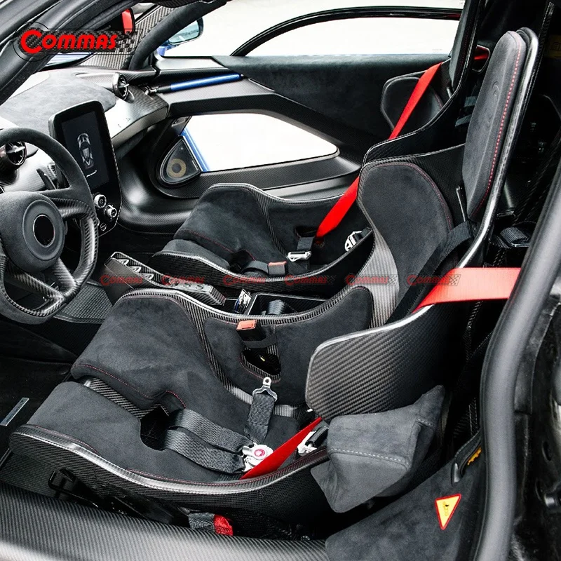 New Design Racing Seat Bucket Carbon Fiber Single Universal Car Seat Cover For Mclaren 570S 650S 720S P1