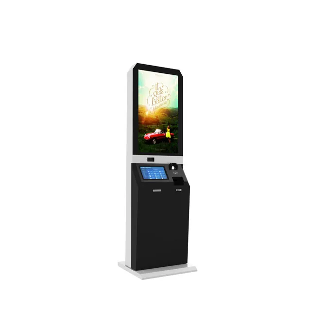 custom smart dual touch screen self-service payment information kiosk and multi function library self-service kiosk