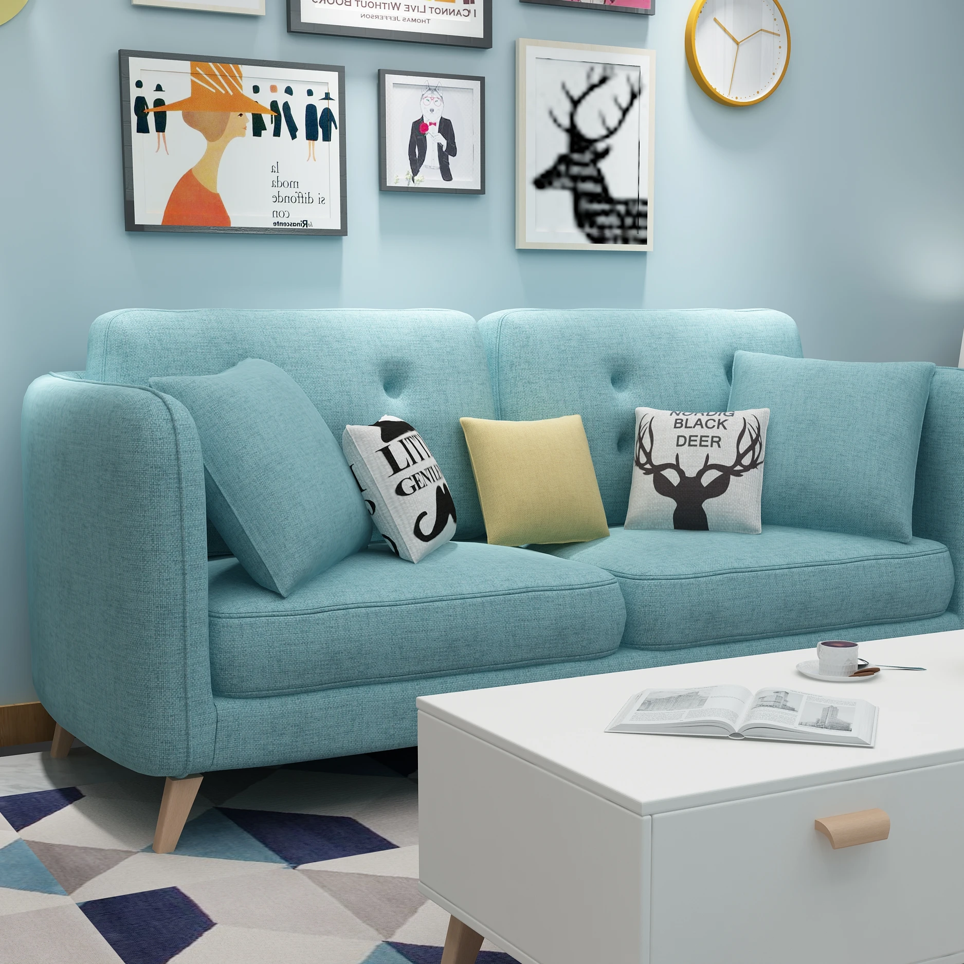 Customized living room sofa modern luxury lounge sofa