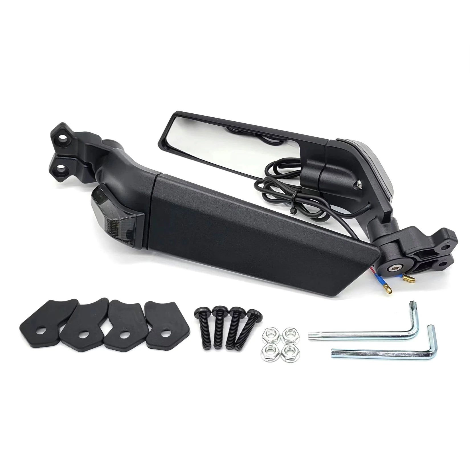 Motorcycle Accessories Universal Adjustable Rotating Wind Wing Rearview Mirror For Racing Motorcycle