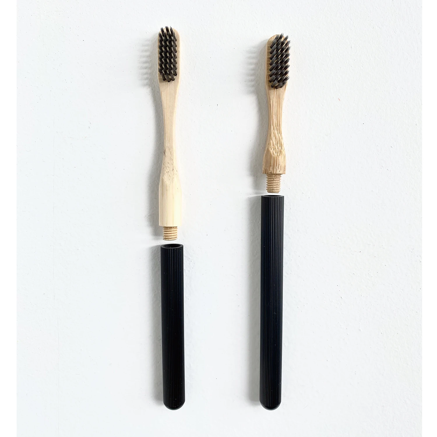 Aluminium Toothbrush With Replaceable Bamboo Head, Cepillo de dientes