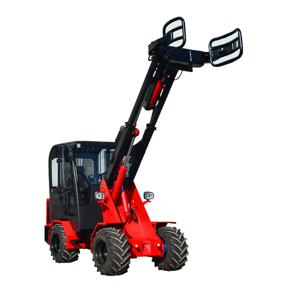 CE EPA Joystick Handle Small Telescopic Wheel Loader Tractor with Attachments