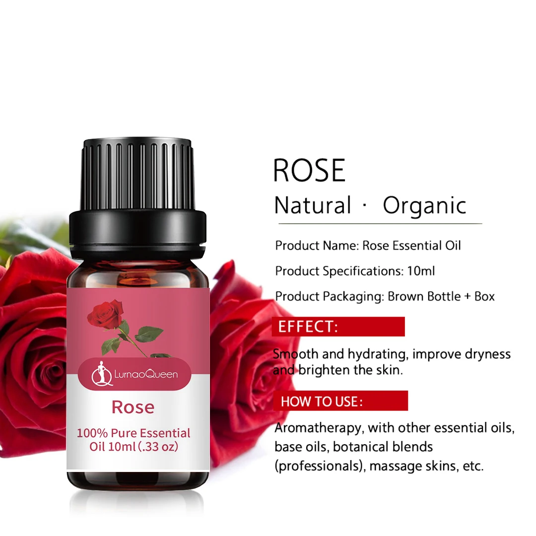 Organic Natural Bulgarian Essential Oil 10ML Rose Essential Oil Set Fragrance Concentrated Rose Oil Set