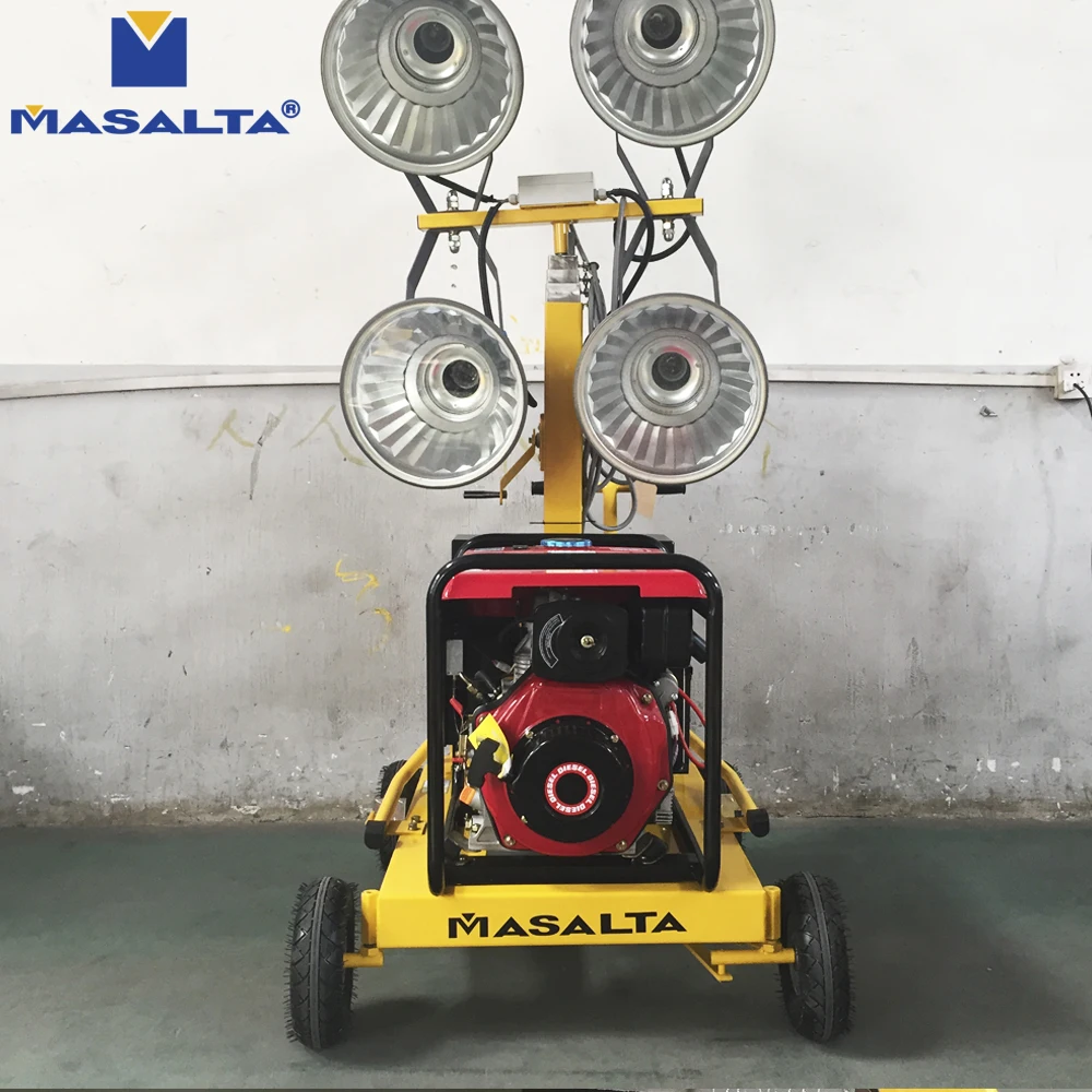 Masalta дизель 4.5HP Портативный Генератор Мобильный высокой мачты свет башня