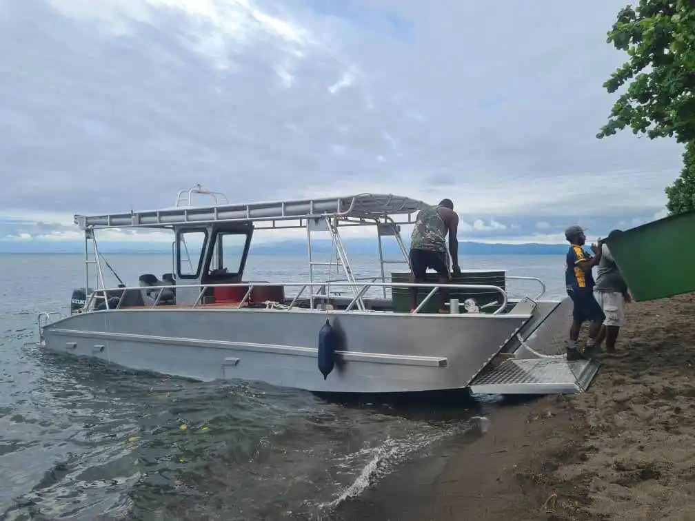 30ft 9x3m aluminum work diving boat alloy cargo barge landing craft for sale