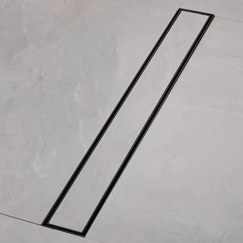 Popular 100mm width Stainless Steel Invisible Bathroom Linear Drain Line Shower Channel Long Floor Drain