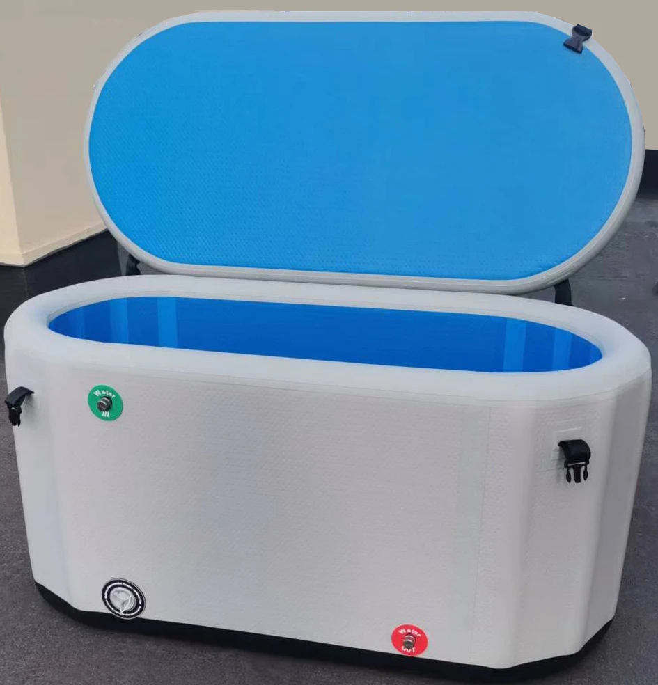 Manufacturer ice bath recovery tub inflatable cold plunge bath tub with lid